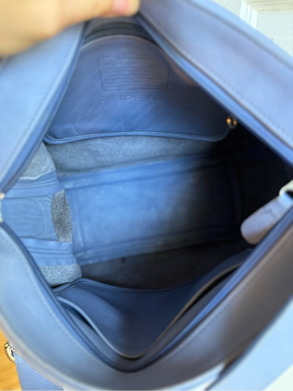 Coach Leather Hobo Bag in Soft Periwinkle Blue 4161 - Picture 8 of 9